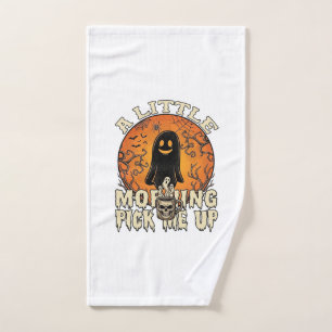 Little Morning Pick Me Up Halloween Ghost Skull Mu Hand Towel