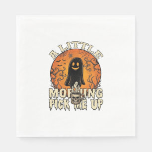 Little Morning Pick Me Up Halloween Ghost Skull Mu Napkins