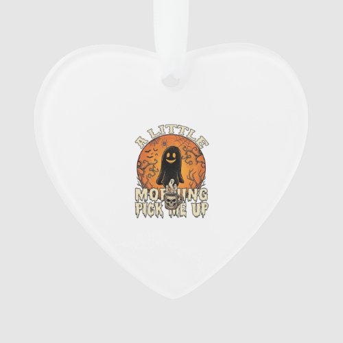 Little Morning Pick Me Up Halloween Ghost Skull Mu Ornament