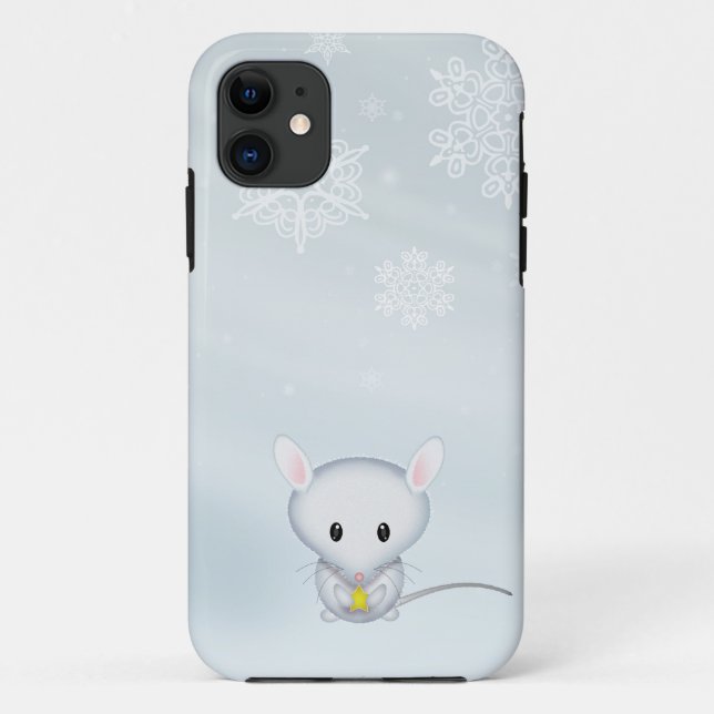 Little Mouse in the Snow Case-Mate iPhone Case (Back)