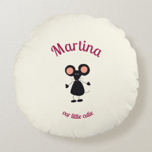 Little mouse round pillow
