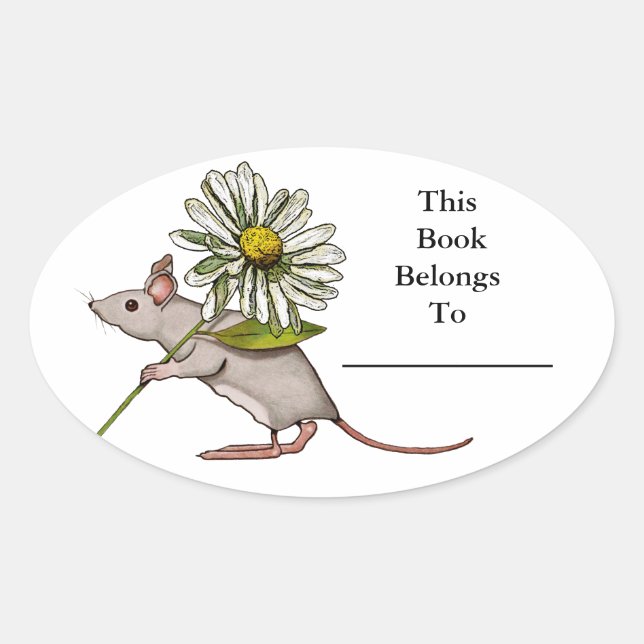 Little Mouse With Big Daisy Flower: Book Plate (Front)
