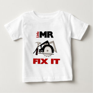 Little Mr Fix It Baby T-Shirt