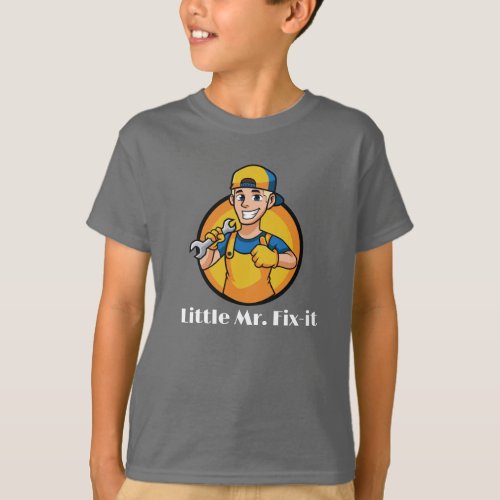Little Mr Fix_it Blue_eyed Customizable T_Shirt