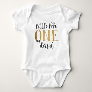 Little Mr. One Derful 1st Birthday Baby Bodysuit