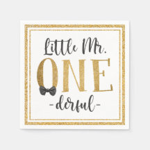 Little Mr. One Derful 1st Birthday Napkins