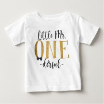 Little Mr. One Derful Baby T-Shirt
