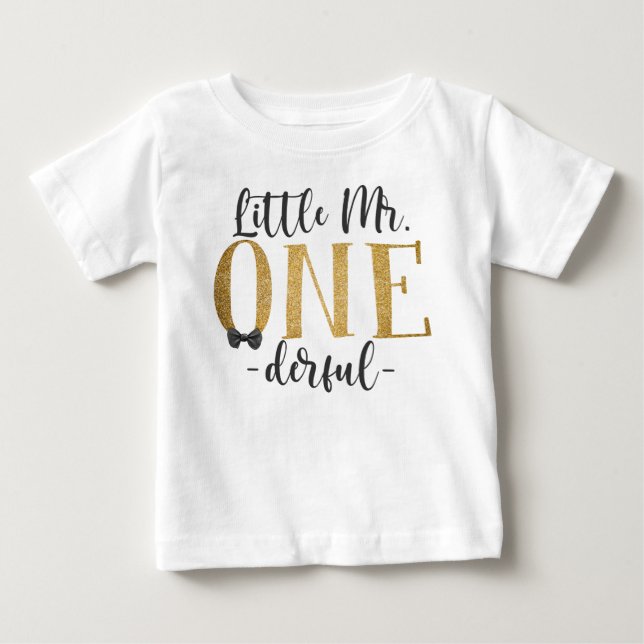Little Mr. One Derful Baby T-Shirt (Front)