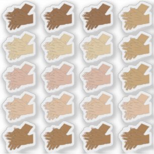 Little Multicultural Handwashing Sticker