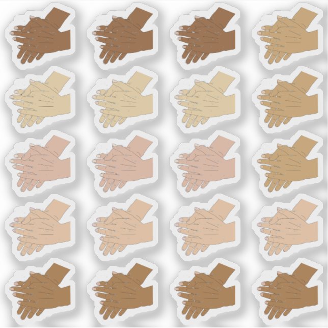 Little Multicultural Handwashing Sticker (Front)
