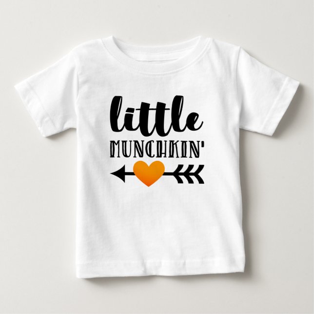 Little Munchkin' Heart Arrow Modern Baby Baby T-Shirt (Front)