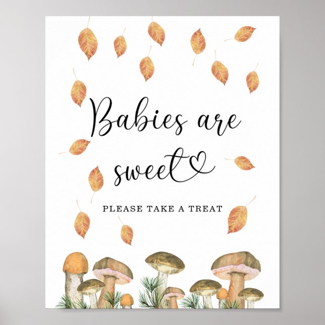 little mushroom - babies are sweet poster (Front)