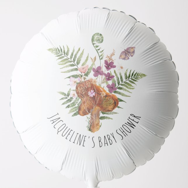 Little Mushroom Baby Shower Balloon (Front)