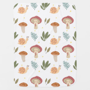 Little mushroom baby shower blanket
