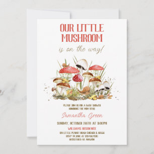 Little Mushroom Baby Shower Invitation