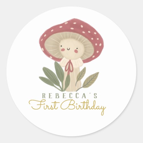 Little mushroom Birthday  Gift Tags