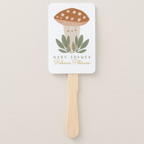 Little mushroom Birthday  Gift Tags Hand Fan