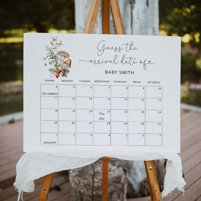 Little mushroom fall forest Guess the Due date Poster (Creator Uploaded)