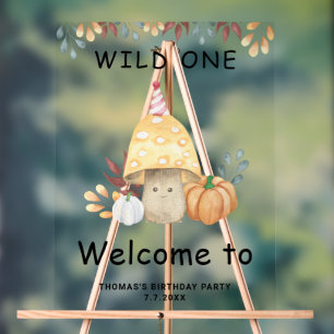 Little Mushroom first Birthday Party  Acrylic Sign