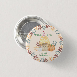 Little Mushroom first Birthday Party  Button