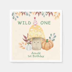 Little Mushroom first Birthday Party Napkins