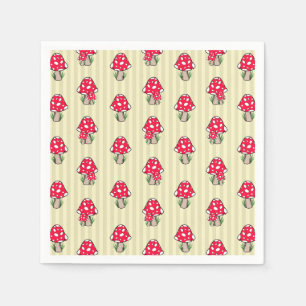Little Mushroom Illustration Napkins