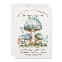 Little mushroom whimsical forest,1st Birthday