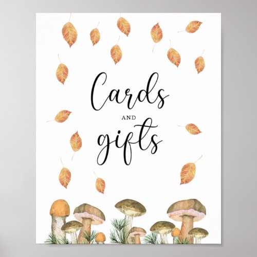 little mushrooms _ cards and gifts baby shower poster