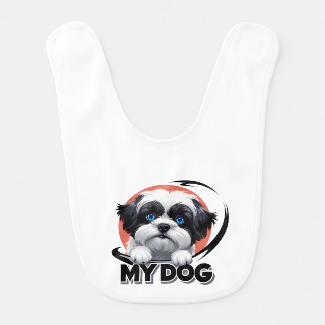 Little My Dog Baby Bib (Front)