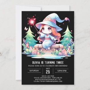 Little Mystical Wizard Birthday Invitation