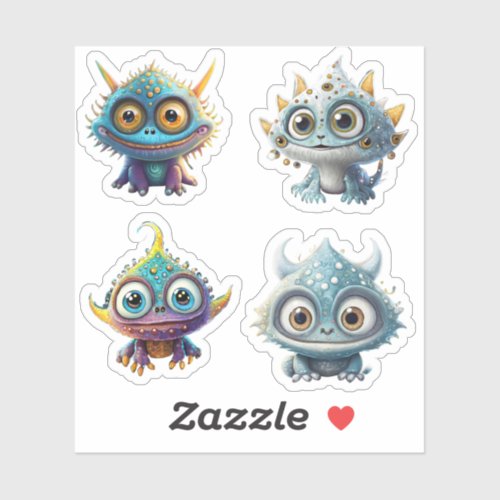 Little Mythical creatures  sticker set