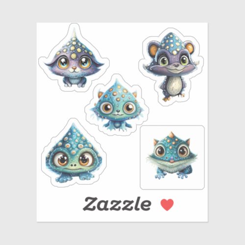 Little Mythical creatures  sticker set