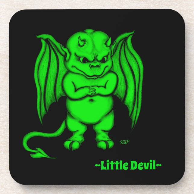 Little nasty Devil Beverage Coaster (Front)