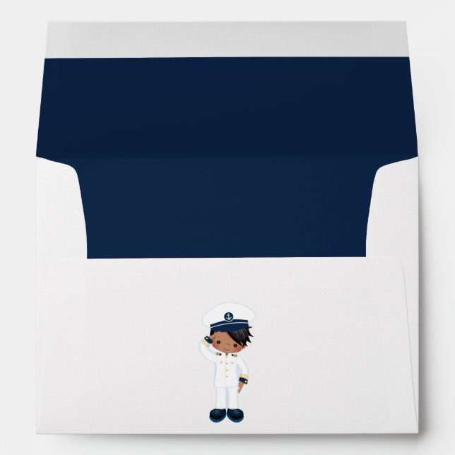 Little Navy Boy Nautical Envelope (Back (Bottom))