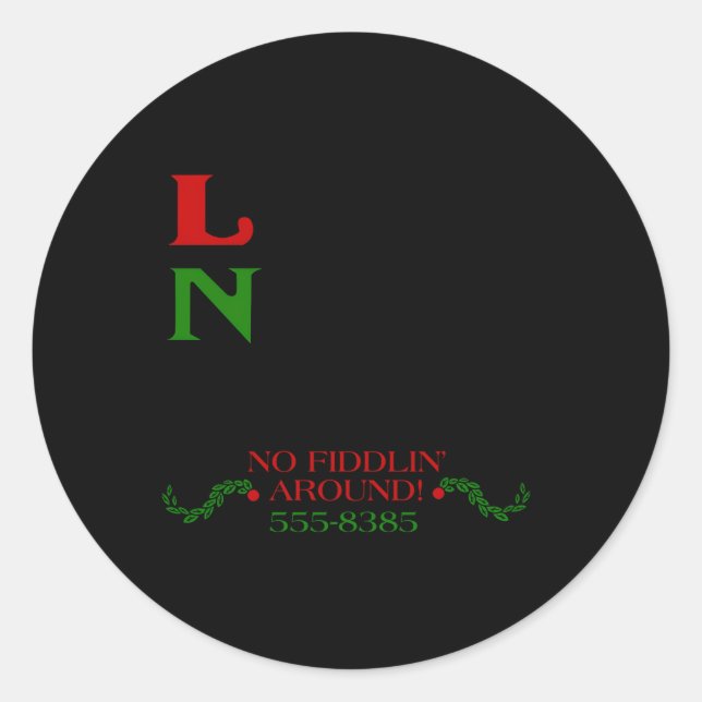 Little Nero'S Pizza No Fiddlin' Around Classic Round Sticker (Front)