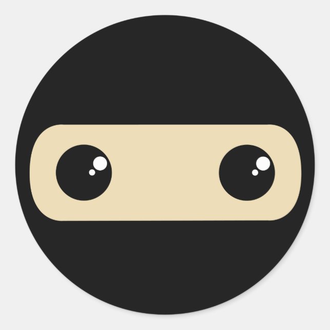 Little Ninja Classic Round Sticker (Front)