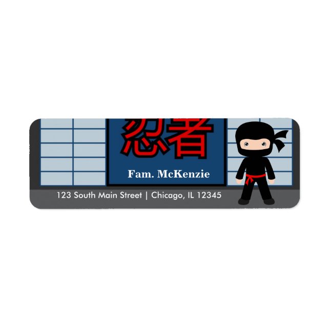 Little Ninja Label (Front)