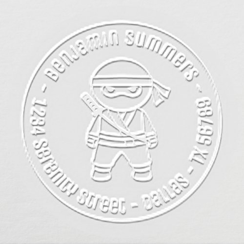 Little Ninja Round Address Embosser