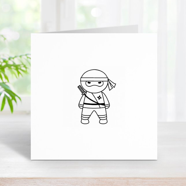 Little Ninja Warrior 1x1 Rubber Stamp (Creator Uploaded)