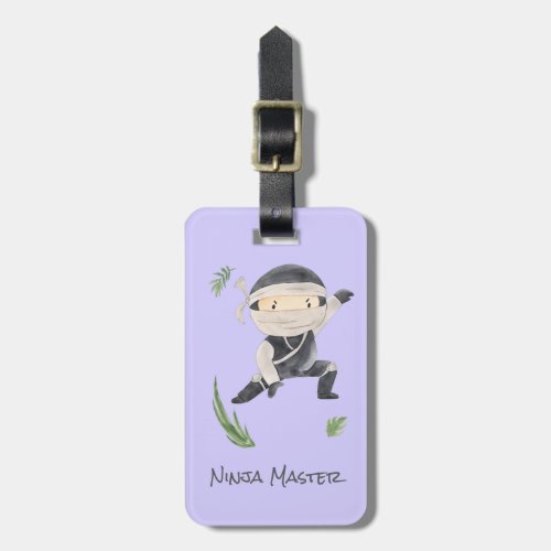 Little Ninja Warrior _ Add Custom Name for Kids Luggage Tag