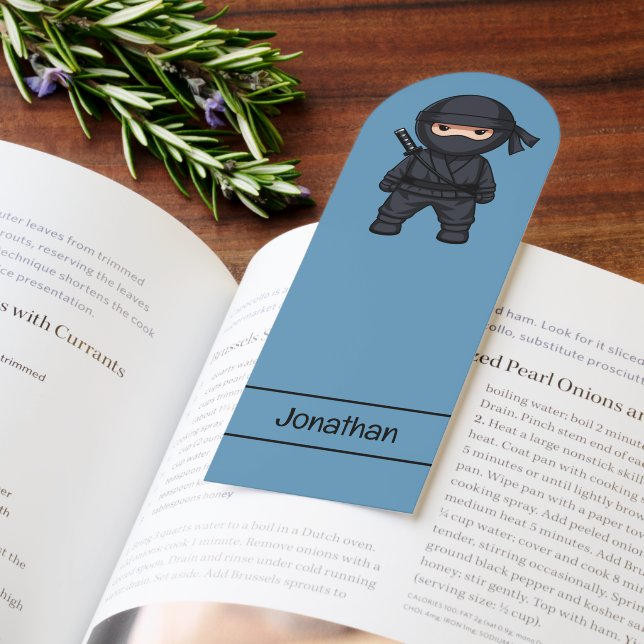 Little Ninja Warrior on Blue Bookmarks (Book)