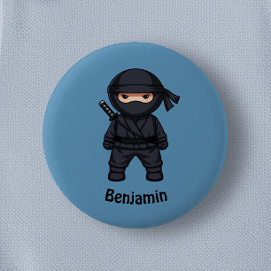 Little Ninja Warrior on Blue Button