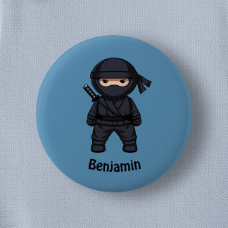 Little Ninja Warrior on Blue Button