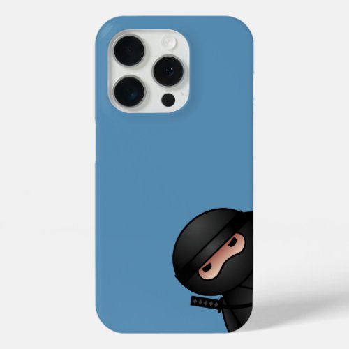 Little Ninja Warrior on Blue iPhone 15 Pro Case
