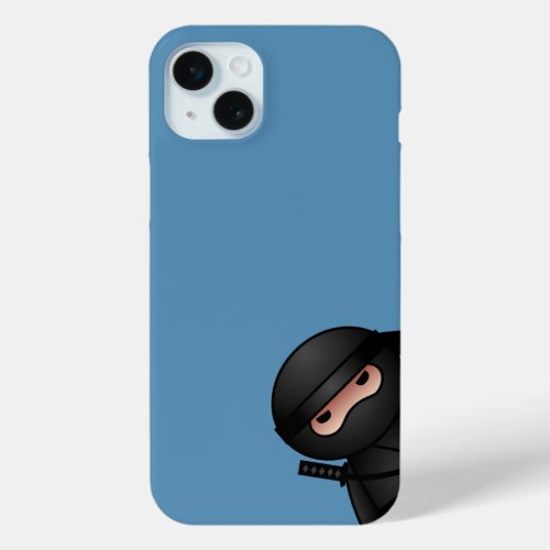 Little Ninja Warrior on Blue iPhone 15 Plus Case