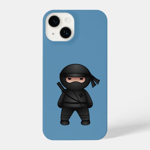 Little Ninja Warrior on Blue iPhone 14 Case