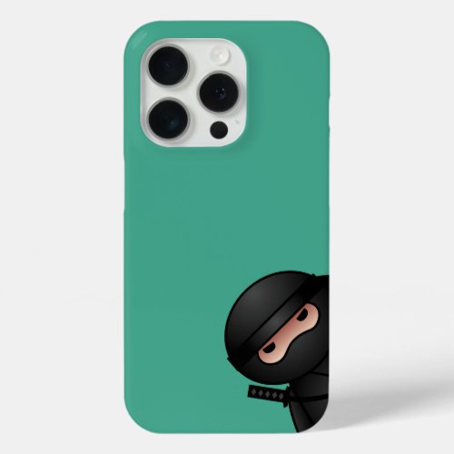 Little Ninja Warrior on Green iPhone 15 Pro Case