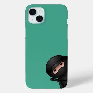 Little Ninja Warrior on Green iPhone 15 Plus Case