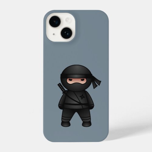 Little Ninja Warrior on Grey 2 iPhone 14 Case