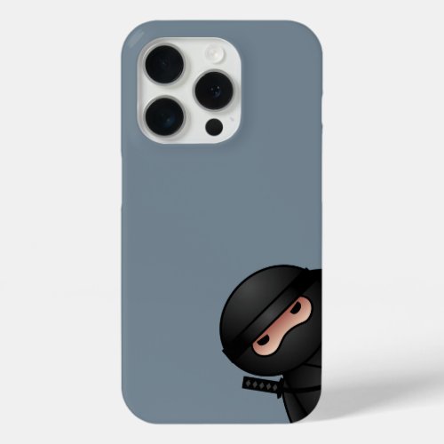 Little Ninja Warrior on Grey iPhone 15 Pro Case